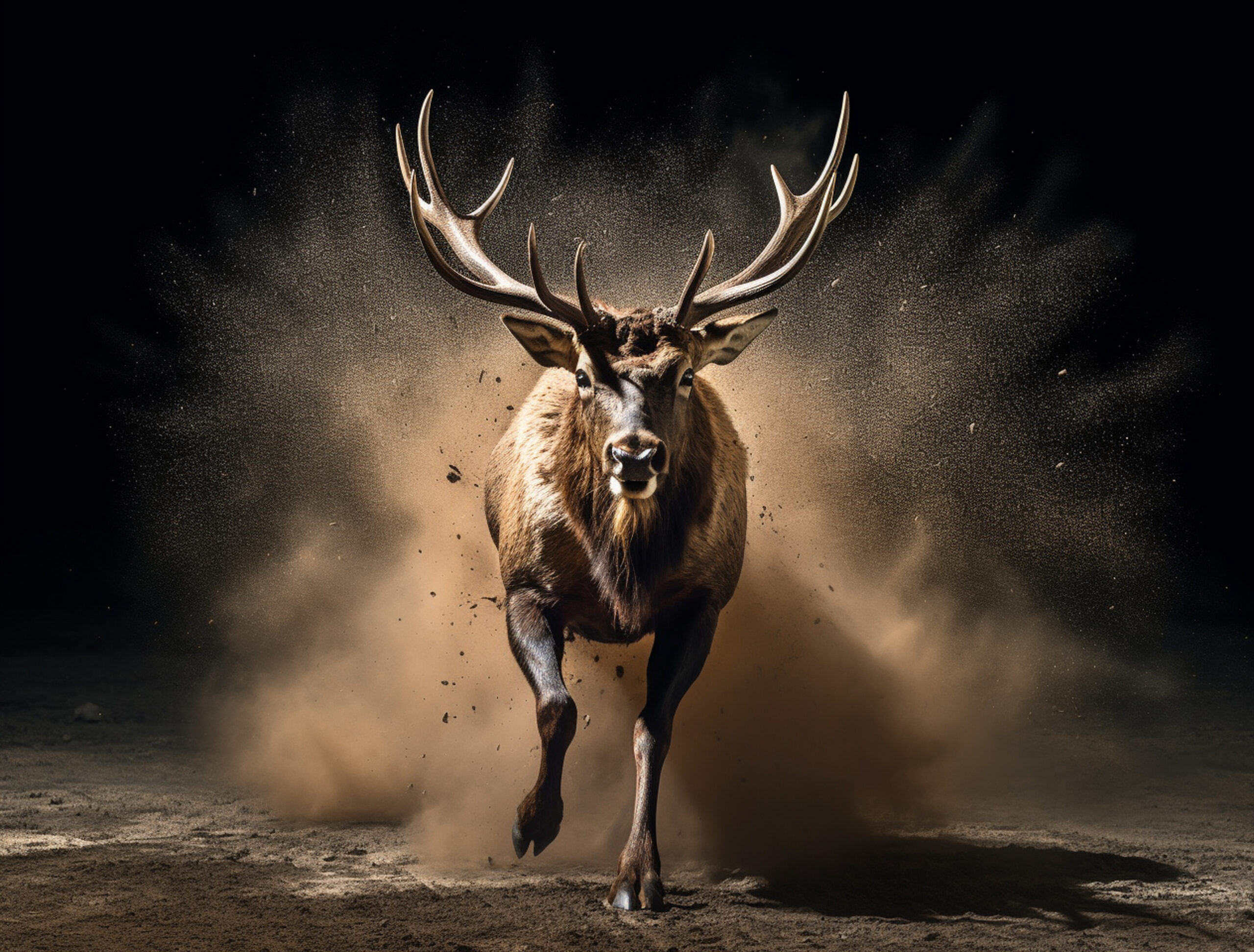 wild elk nature with wilderness landscape scaled European Mount